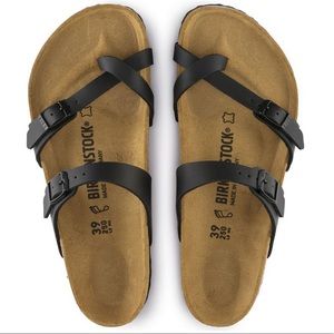 Black Birkenstock multi strap sandal